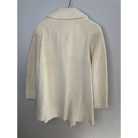 Vintage Youthcraft Cream Wool Blend Swing Coat Mother Of Pearl Mid-Length - Picture 6 of 11